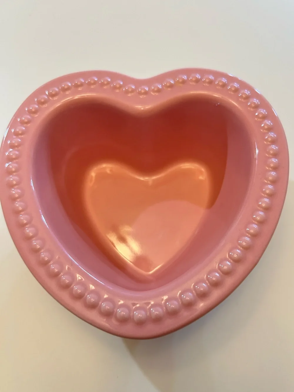 Chantal Small Pink Heart-Shaped Ceramic Bowl